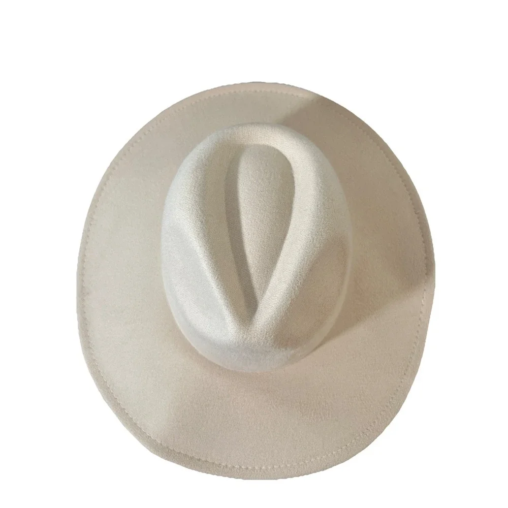 Women's belt hat hand-painted‎ beige